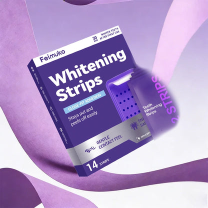 Lila Zahnaufhellungsstreifen