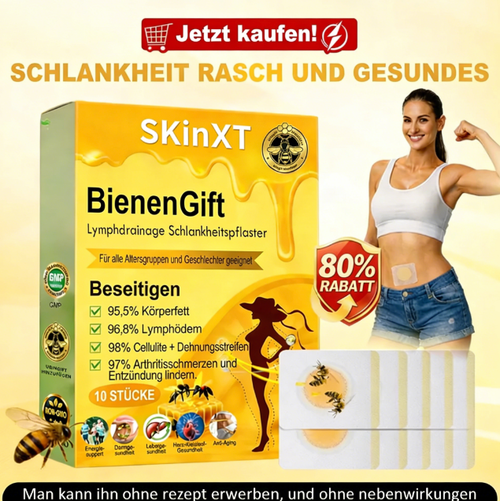 SKinXT Bienengift Dlirainage Schlankheits-Pflaster (10 Stück) 🐝